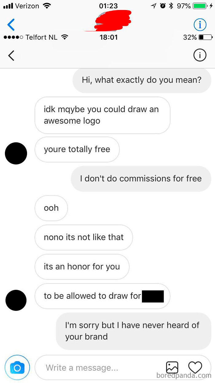 "No No, You Misunderstand. It's An Honor For You. To Be Allowed To Draw For Me"