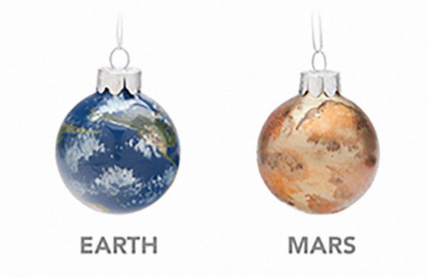 Earth Design 3 Glass Ball Christmas Tree Ornament