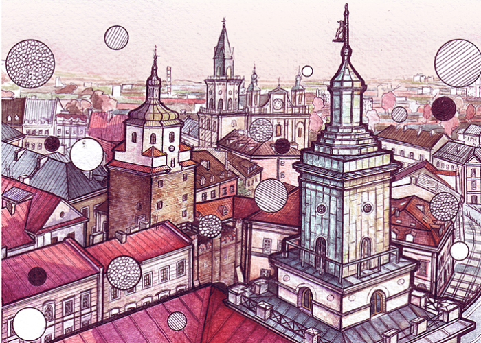 I Drew Lublin With Linear Art And Textures