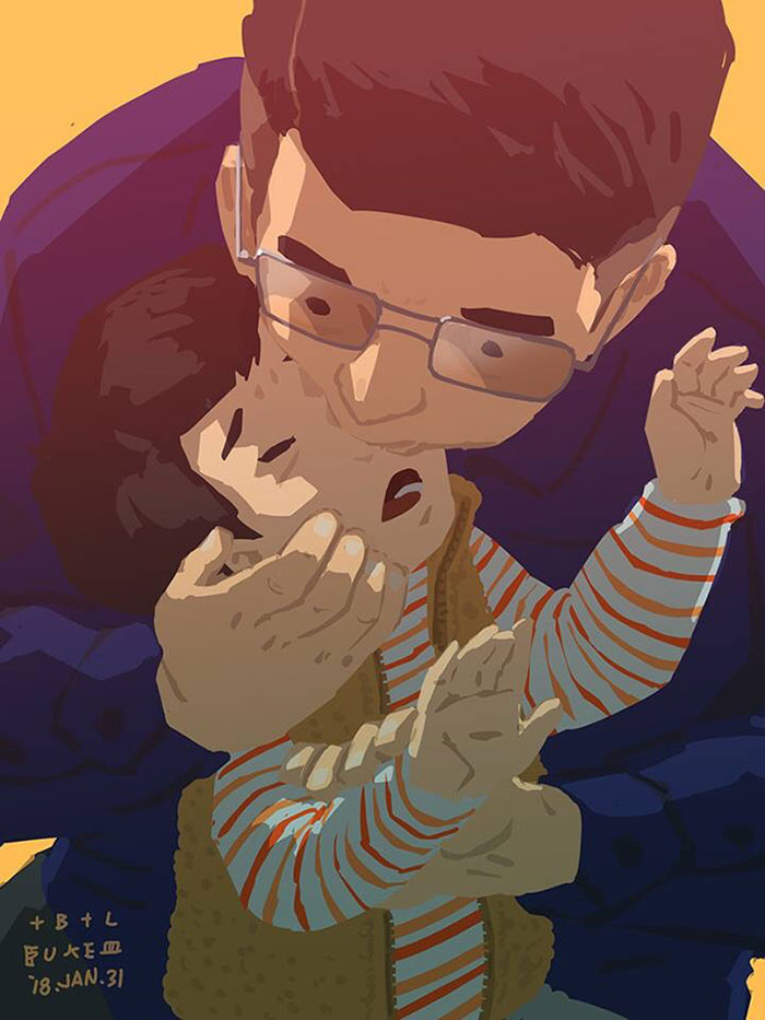 Father-Son-Love-Comics-Blue