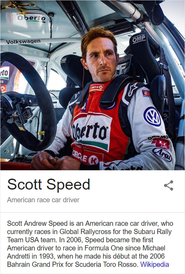 Race Car Driver Scott Speed