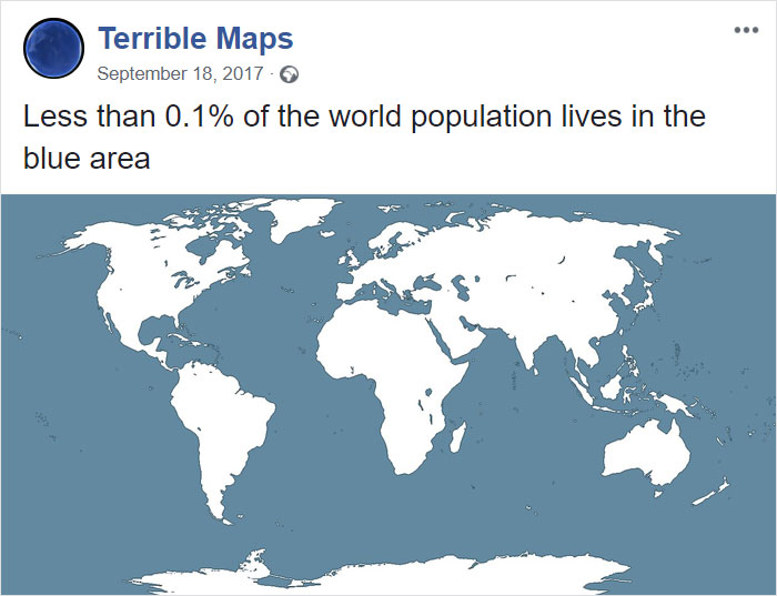 Less Than 0.1% Of The World Population Lives In The Blue Area