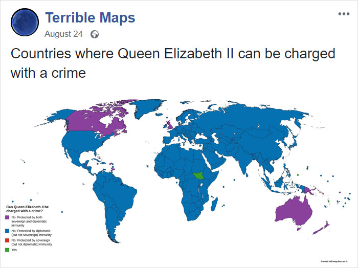 Countries Where Queen Elizabeth II Can Be Charged With A Crime