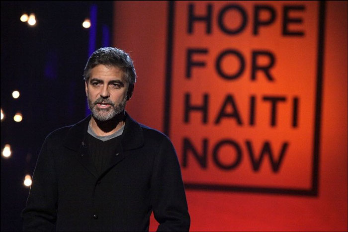 In January 2010, Clooney Organized The Telethon Hope For Haiti Now, Which Raised $61 Million For The 2010 Haiti Earthquake Victims. It Was The Most Widely Distributed Telethon In History