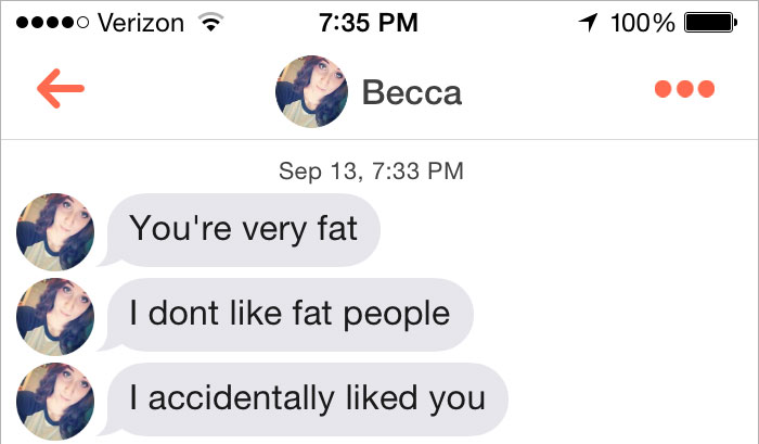 A Girl On Tinder Said This Guy Was Too Fat For Her, So He Shut Her Down |  Bored Panda