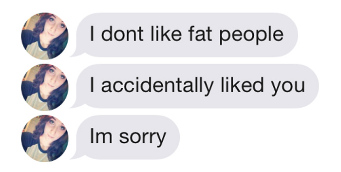 A Girl On Tinder Said This Guy Was Too Fat For Her, So He Shut Her Down