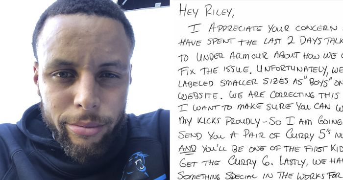 Letter To NBA Star Steph Curry 