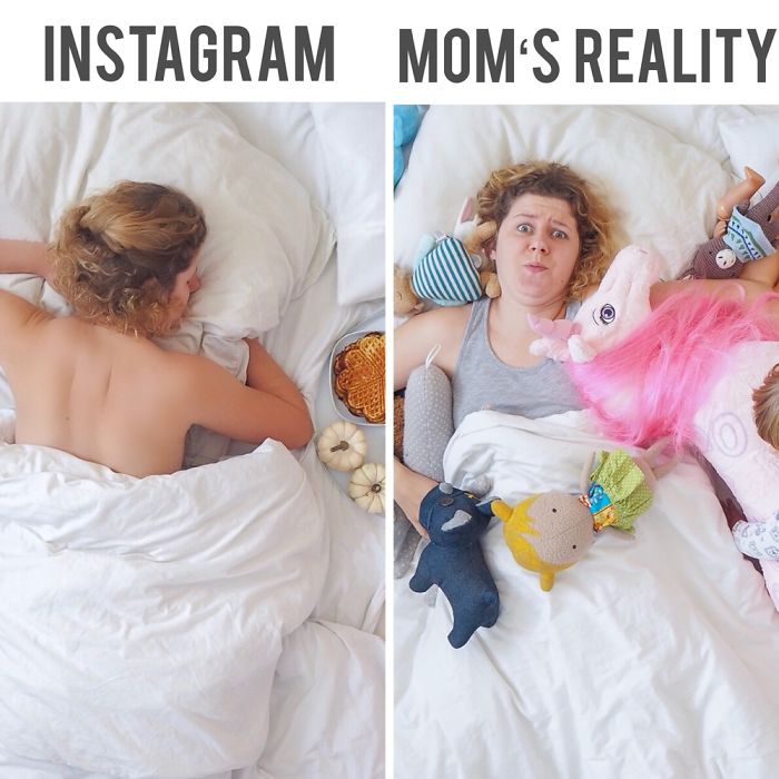 Instagram Vs. Reality - How A Mom Life Really Feels