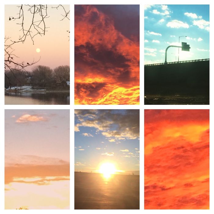 I Made A Collage Of The Best Sunsets And Sunrises Of The Past Year