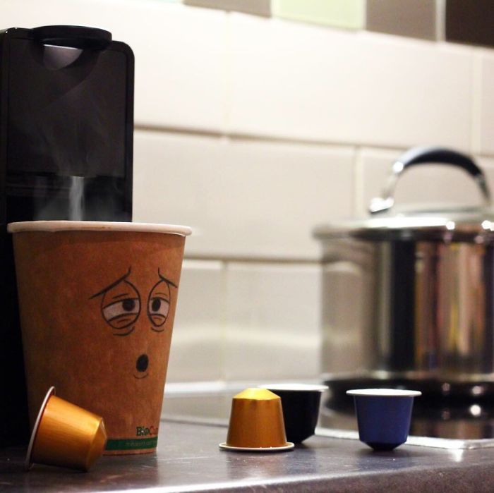 Artist Documents Daily Life Of A Coffee Cup Artist Documents Daily Life Of A Coffee Cup