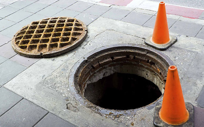 This Manhole Cover Looks Like Waffle