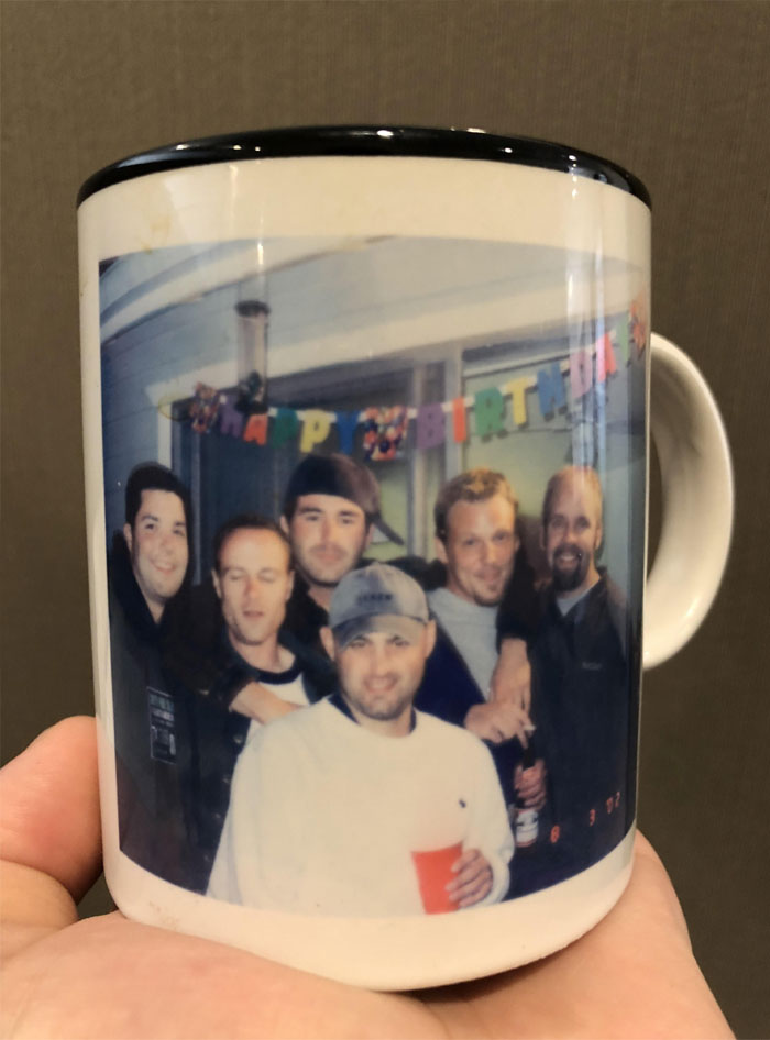 This Is My Favorite Mug. I Got It At A Thrift Store And Have No Idea Who These People Are