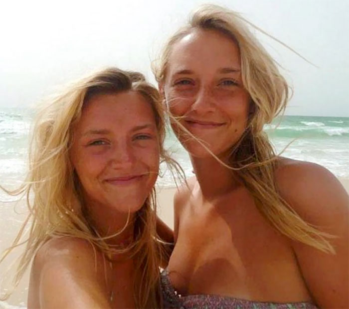 Última foto de mi amiga Tara y su hermana Pippa, estaban de viaje por Marruecos y murieron al día siguiente en un accidente de coche
