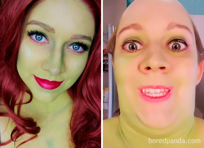 During And After Cosplaying Poison Ivy. You're Welcome