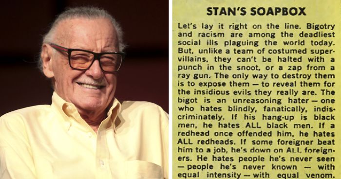 Marvel Co-Creator Stan Lee’s Text About Racism From 1968 Explains What Kind Of Person He Really Was