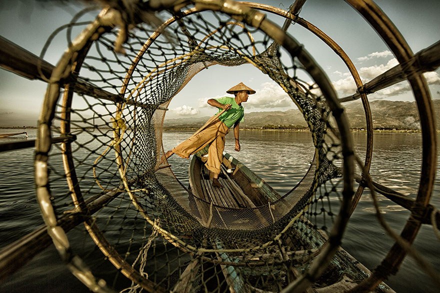 Fisherman At Inle Lake, Myanmar (1st Place In Under 20 Category)