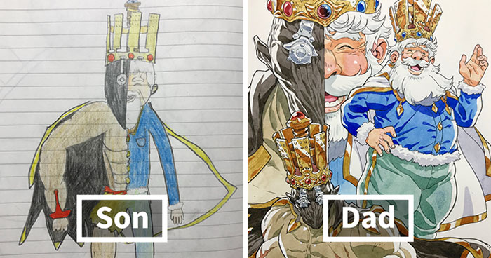 Dad Turns His Sons’ Doodles Into Anime Characters, And The Result Is Amazing (Part V)