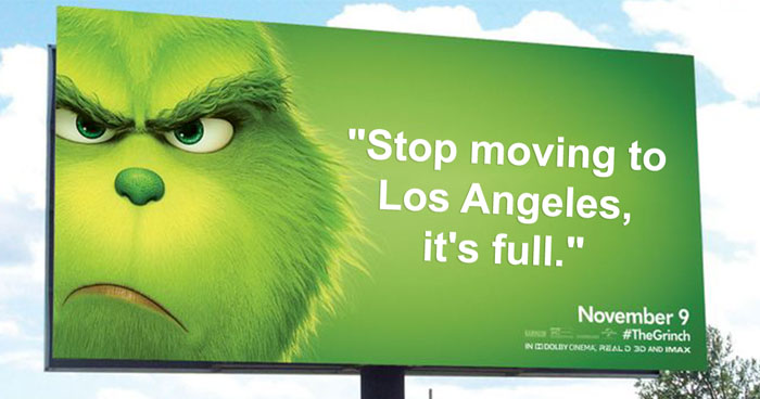 This Billboard Campaign To Promote The New Grinch Movie Is Hilariously Roasting Various Cities Of America