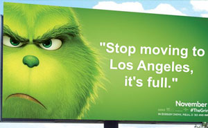 This Billboard Campaign To Promote The New Grinch Movie Is Hilariously Roasting Various Cities Of America