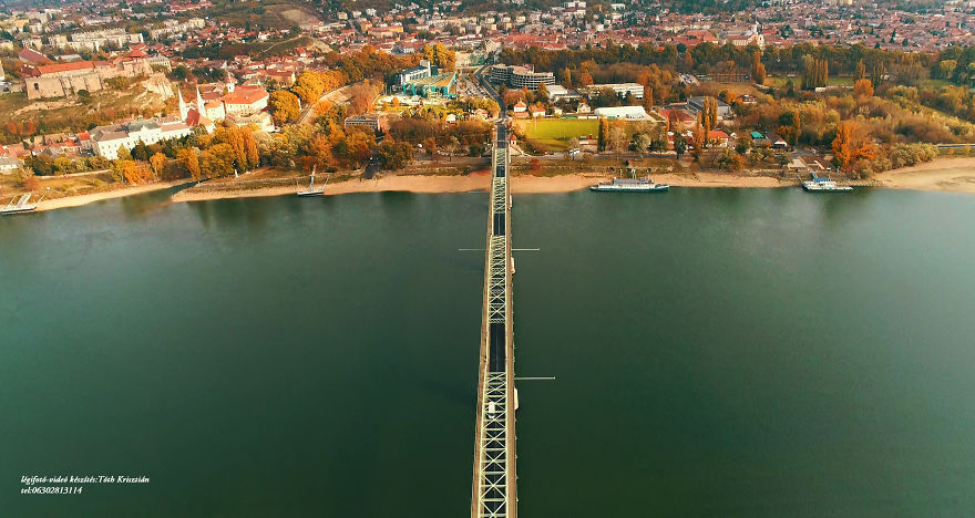 Esztergom Mária Valéria Bridge From A Special Perspective
