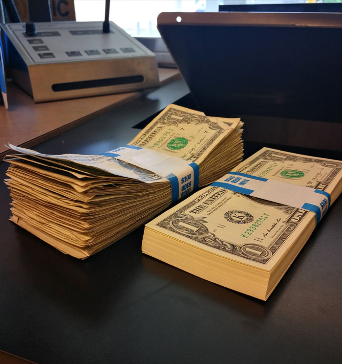 $100 In Circulated $1 Bills Vs. Brand New Stack