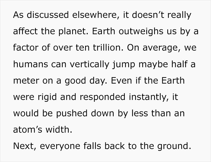 Scientist Hilariously Answers What Would Happen If Everybody On Earth Jumped At The Same Time