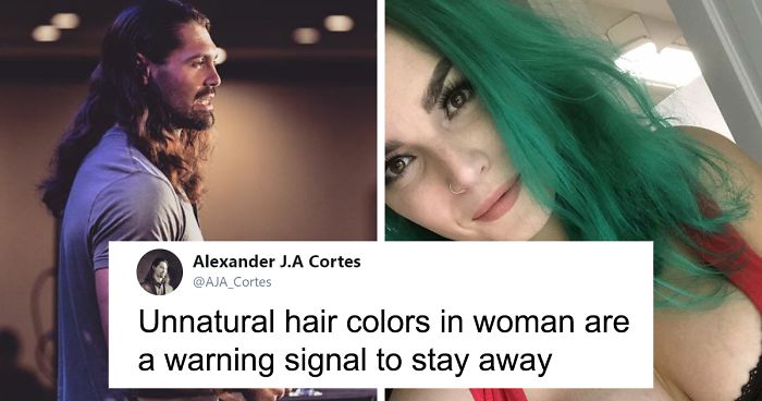 This Woman Had The Best Comeback Ever To A Man Who Said To Stay Away From  Women With Dyed Hair | Bored Panda