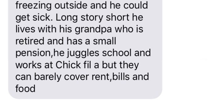 Husband Texts Wife He Spent $800 From Their Vacation Budget On His Student After Noticing His Clothing