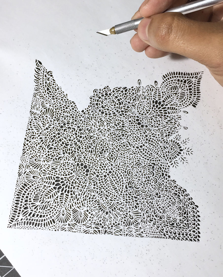 I Create Intricate Paper Art: Each Paisley Cutout Took At Least 7 Days To Complete
