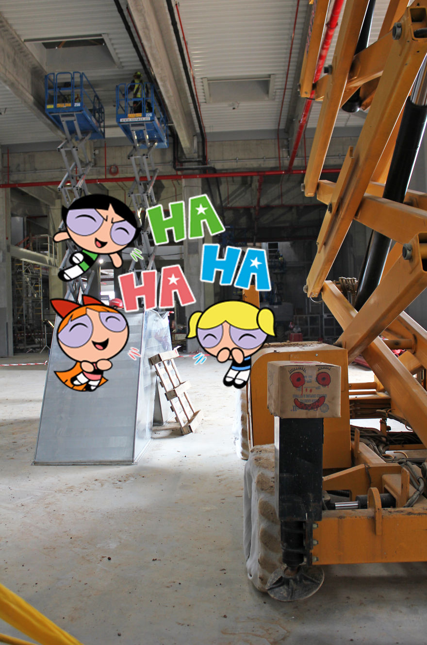 Animation Carachters On Construction Site