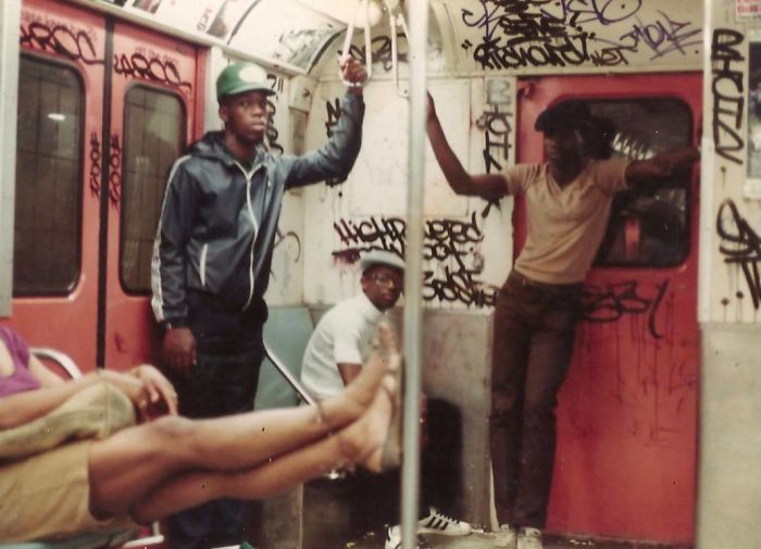 On The Uptown D Train, Flatbush, Brooklyn, NYC 1982