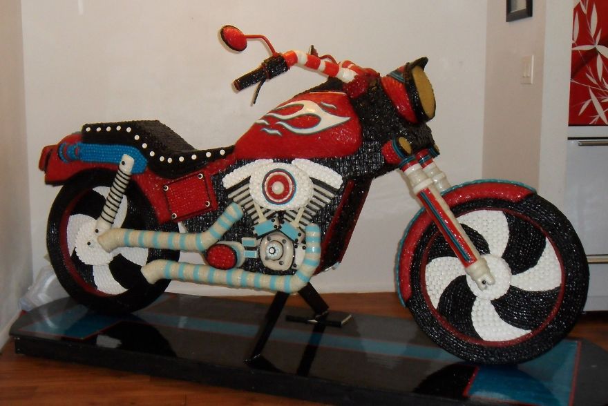 Sweet! Motorcycle Made Out Of Candies