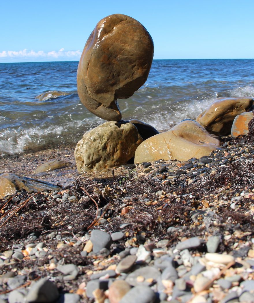Sculptures From Balanced Coastal Stones