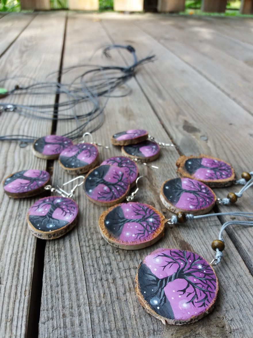 I Create Magical Natural Jewelry From Recycled Branches And Wood Pieces Found In The Woods.