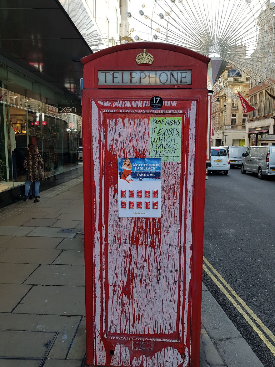 Mariah Carey Street Art On Oxford Street
