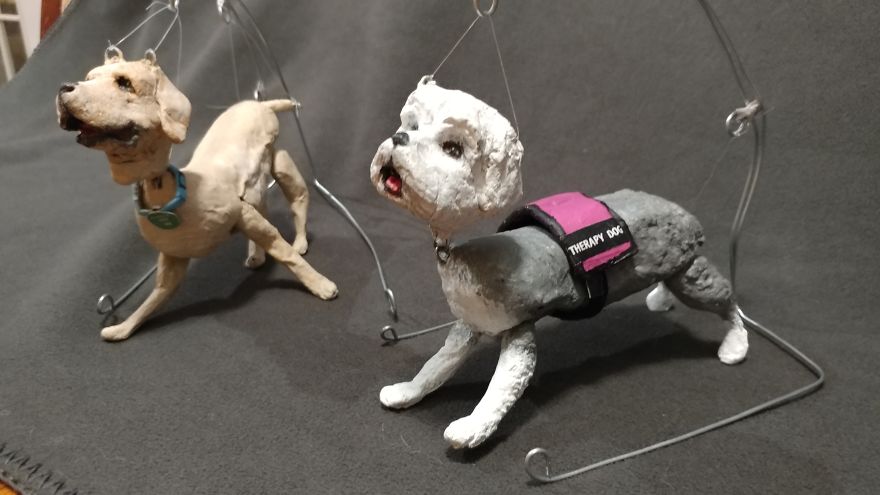 Our Therapy Dogs Turned To Clay