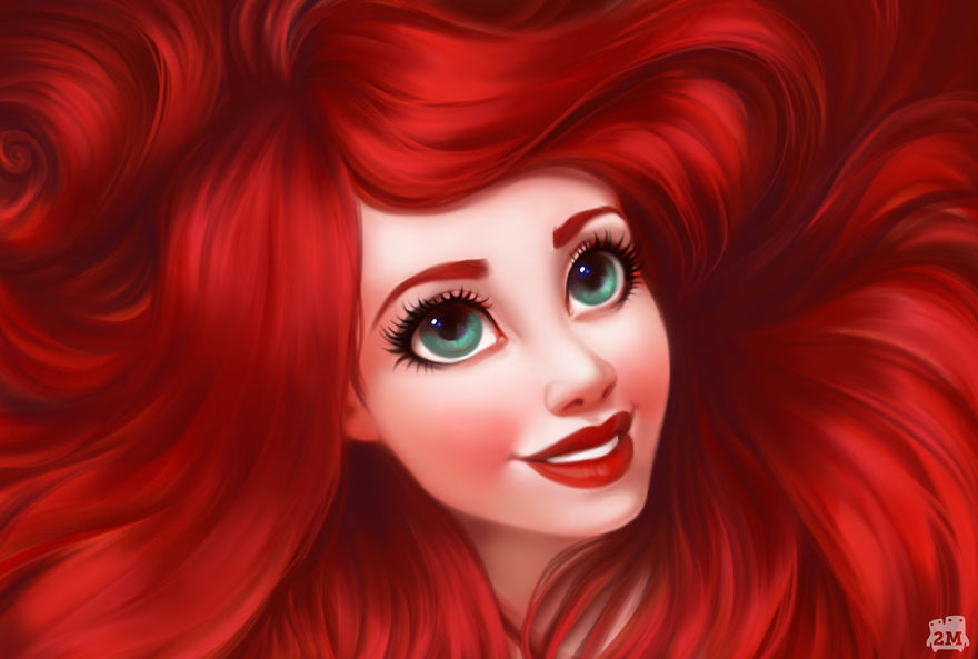 Artists Highlight The Hair Of Disney Princesses And The Result Is Magical
