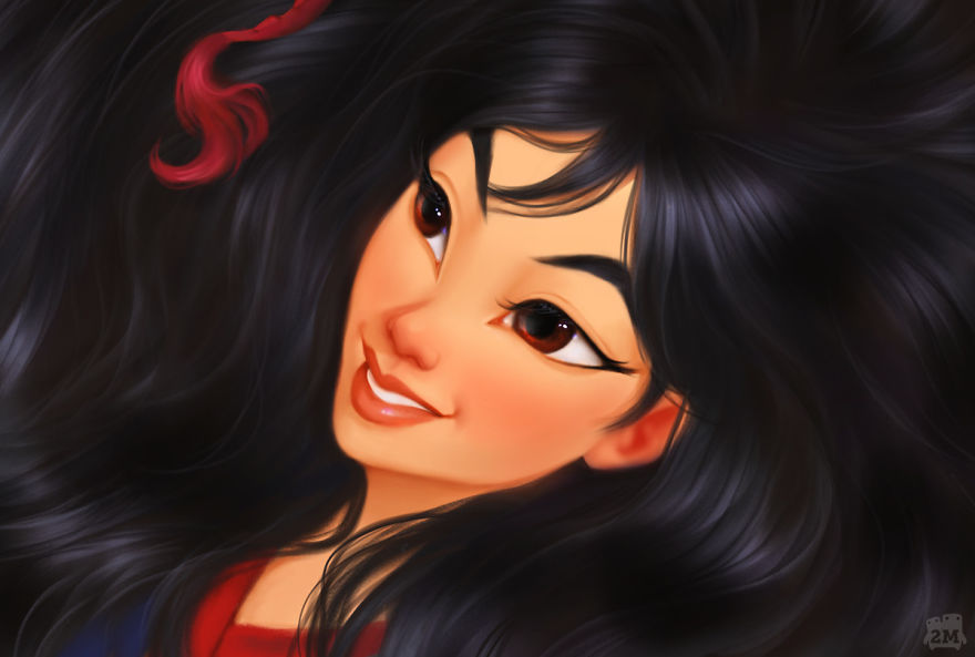 Artists Highlight The Hair Of Disney Princesses And The Result Is Magical