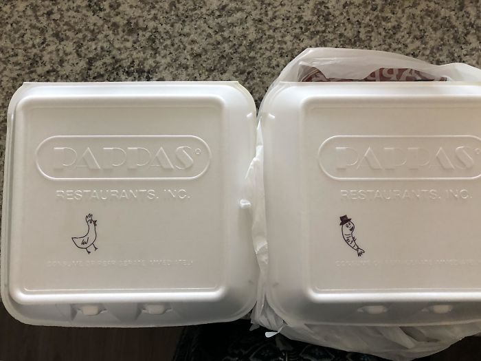 Our Server At Pappadaux’s Labeled Our To-Go Boxes For Us