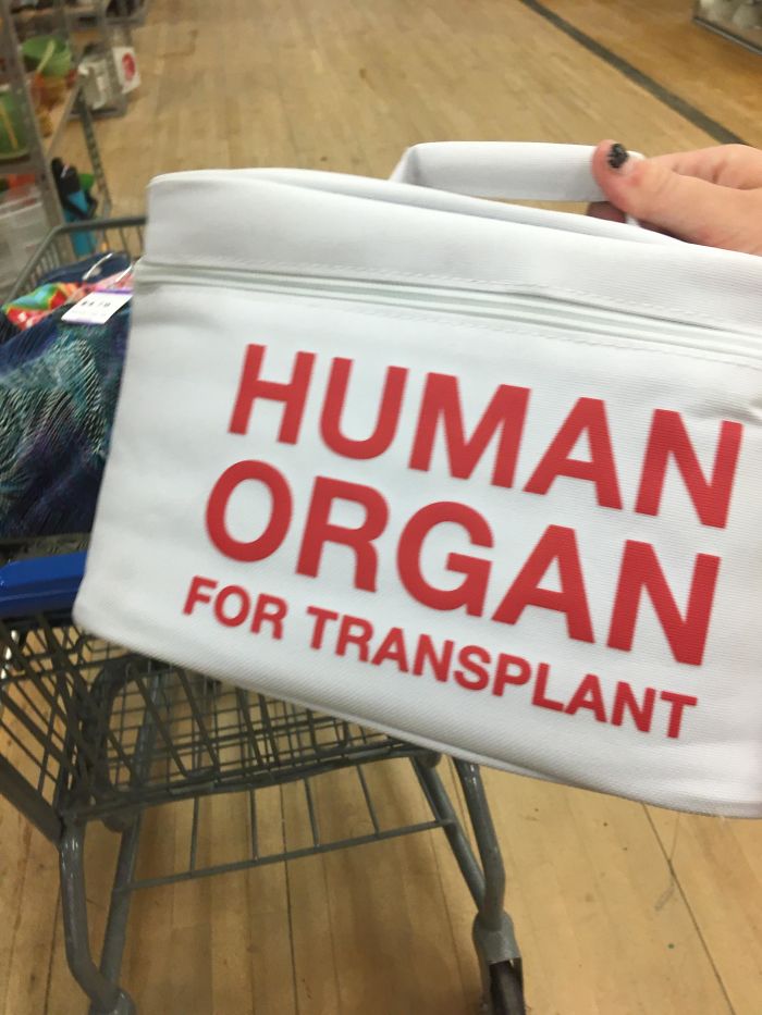 Mi nueva fiambrera "Órgano humano para transplante"