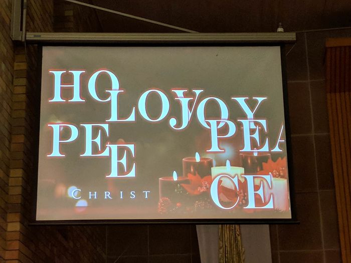 Seen At Christmas Eve Mass. I Had To Have Someone Explain It To Me