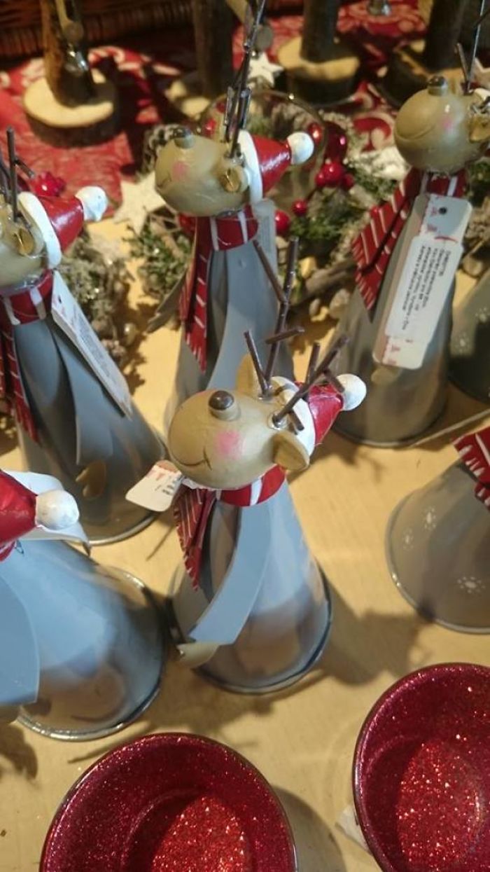 Someone Decided These Reindeer Didn't Need Their Eyes