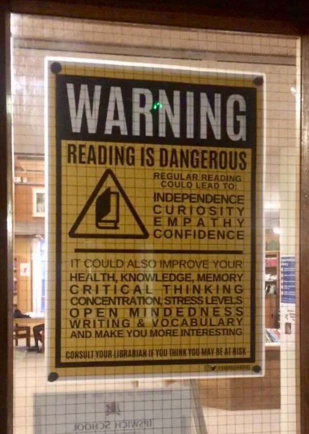 This Poster Outside My School Library