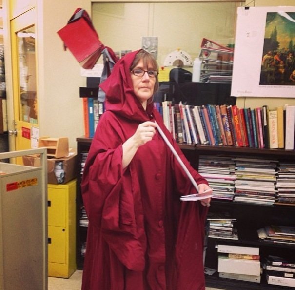 Every Year My School's Librarian Dresses Up As A Book Reaper To Collect Overdue Books