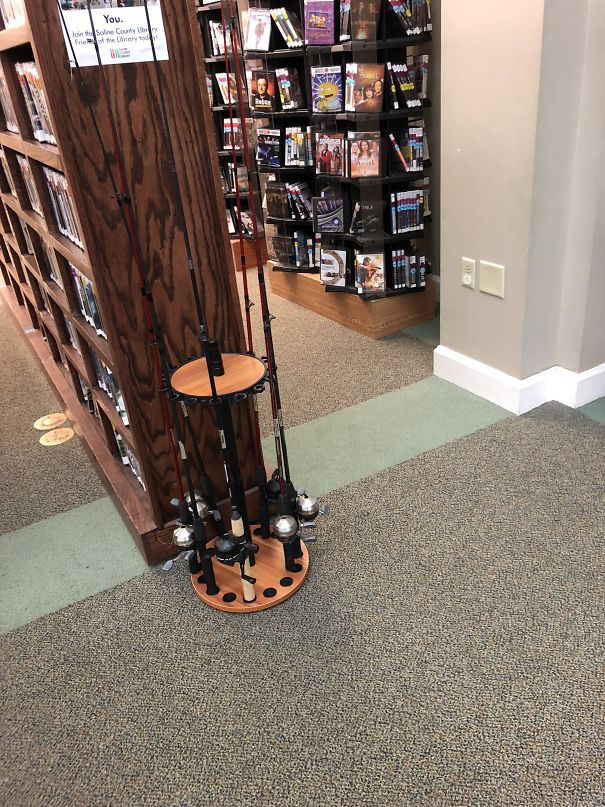 At My Local Library... You Can Rent Fishing Poles... Only In Arkansas