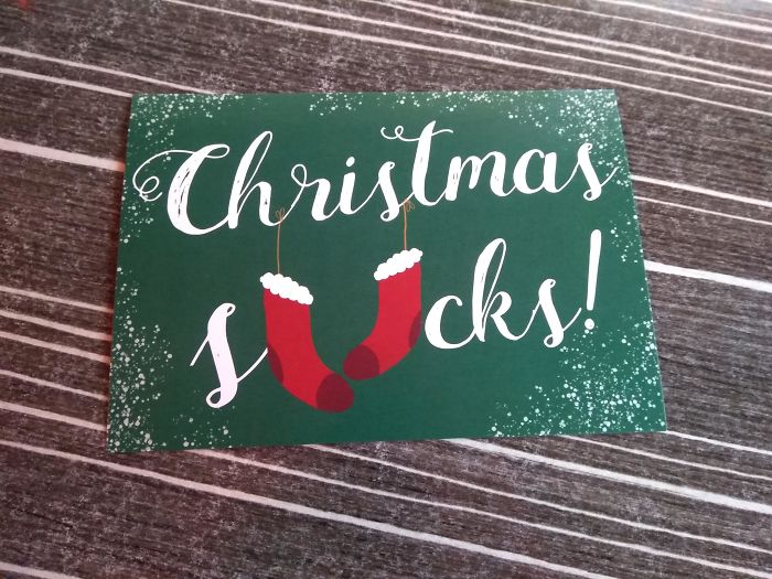 This "Christmas Socks" Postcard