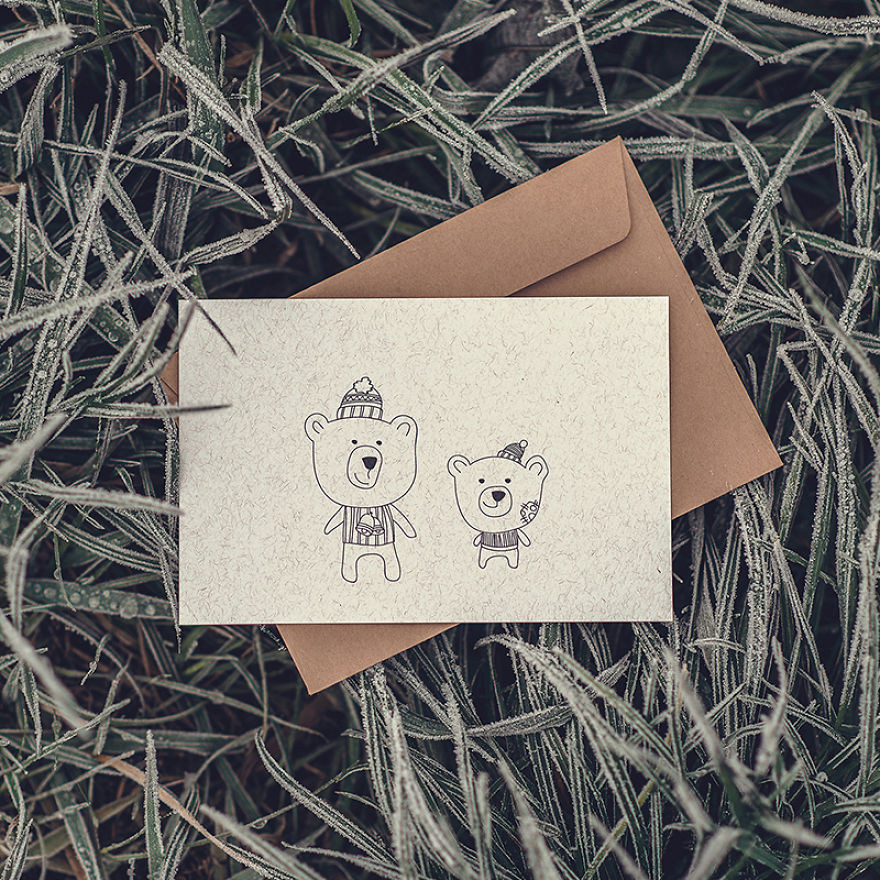 We Created Heartwarming Christmas Postcards That Everybody Falls In Love At First Sight