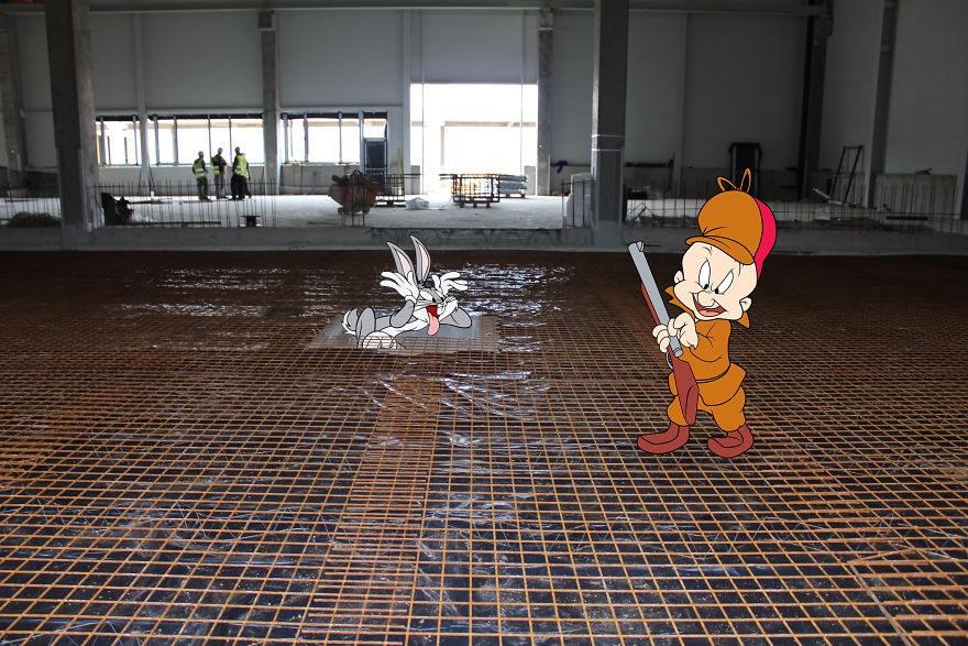 Animation Carachters On Construction Site