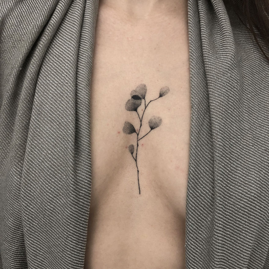 I Design Tattoos Inspired By Minimalism And Botanical Illustrations