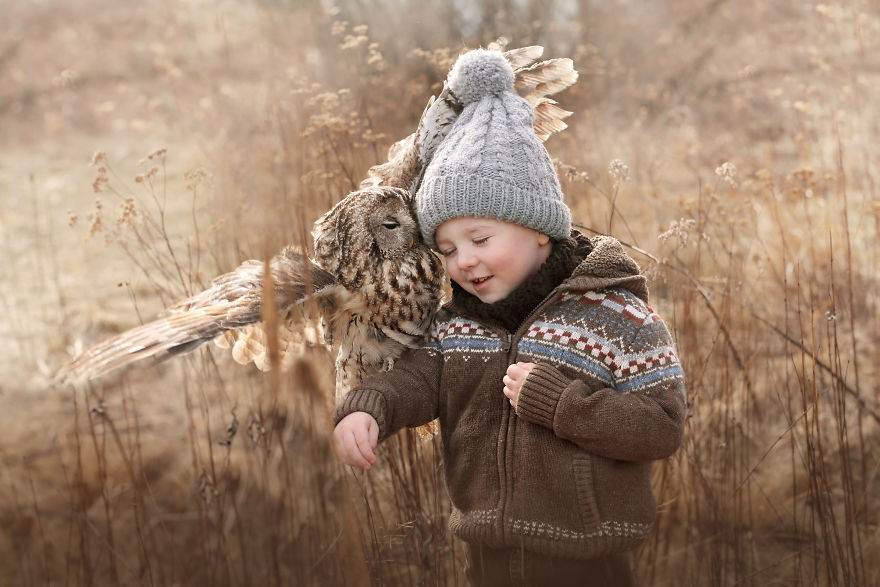 My Project Of Photographing Children With Owls